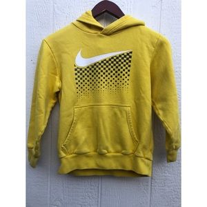 Kids Yellow Nike Swoosh Hoodie